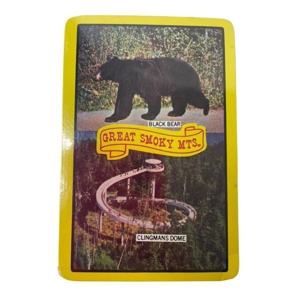 NWT Vintage Souvenir Great Smoky Mountains Black Bear 2 Decks Of Cards - Picture 3 of 3